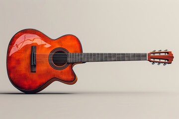 acoustic guitar vector illustration