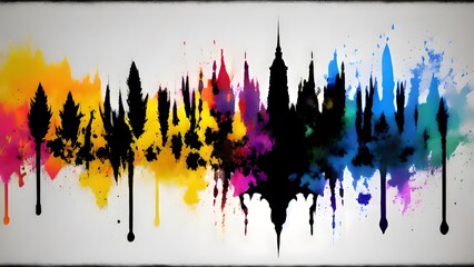 abstract watercolor background with splashes