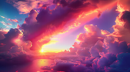 unique and colorful clouds