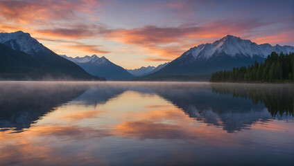 Mountain Lake: Stunning Landscape with Reflections