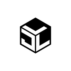 JLL letter logo design with white background in illustrator, cube logo, vector logo, modern alphabet font overlap style. calligraphy designs for logo, Poster, Invitation, etc.