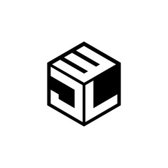 JLW letter logo design with white background in illustrator, cube logo, vector logo, modern alphabet font overlap style. calligraphy designs for logo, Poster, Invitation, etc.