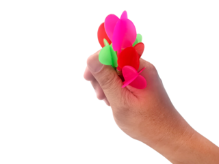 hand holding darts arrow, transparent background