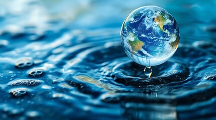 World Water Day Concept. Every Drop Matters. environment day, and global warming concept.