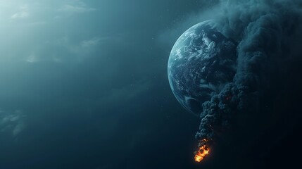 Fototapeta na wymiar Planet Earth climate change disaster concept
