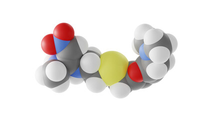 ranitidine molecule, histamine h2-antagonists, molecular structure, isolated 3d model van der Waals