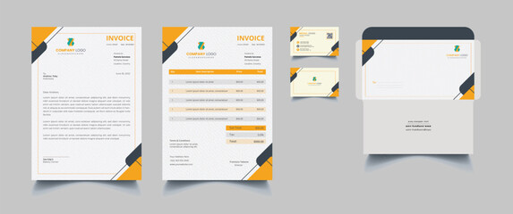 vector corporative Stationery Template design