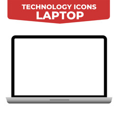 Laptop technology icon.
Laptop vector icon mockup