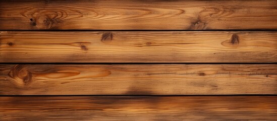 A detailed closeup shot of a wooden wall featuring a row of brown and amber wooden planks, showcasing the beauty of hardwood flooring