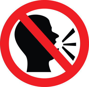 No Shouting Sign