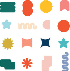 Vector illustration of retro ornaments in different variations. 