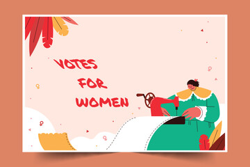 flat women s history month background design vector illustration