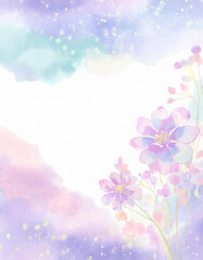 Abstract illustration card with the image of beautiful spring.