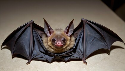A Bat With Its Wings Wrapped Around Its Body Keep Upscaled 2