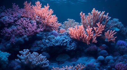 Fototapeta na wymiar coral reef with small fish