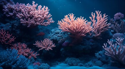 Naklejka na ściany i meble coral reef with small fish
