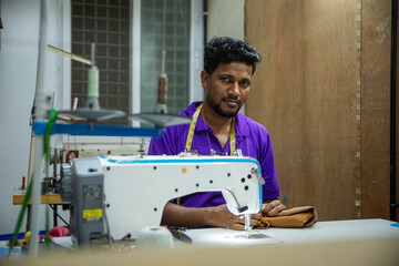 Traditional Indian Tailoring: Seamster at Sewing Machine