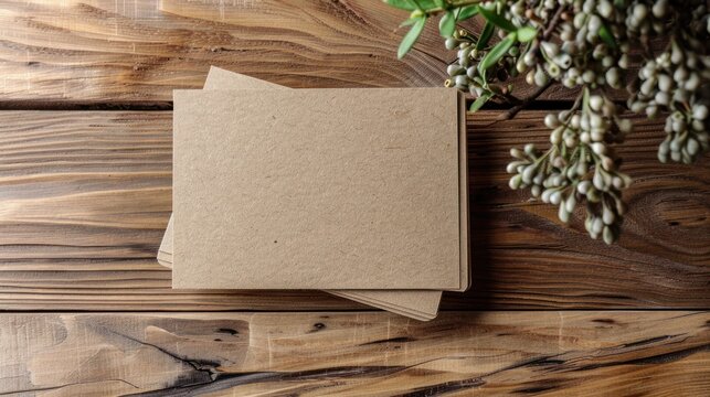 Eco-friendly business card template featuring recycled paper texture