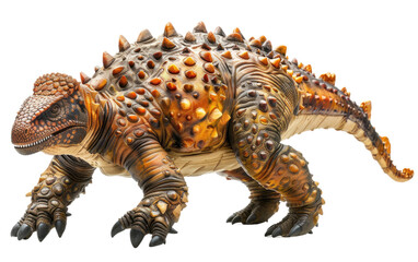 Exploring the Enigmatic World of the Ankylosaurus, White Background, Generative AI. Transparent PNG