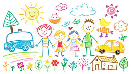 Sunny Skies and Stick Figures, A Child's World in Chalk