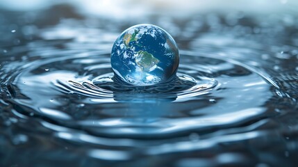 World Water Day Concept. Every Drop Matters. environment day, and global warming concept.