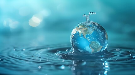 World Water Day Concept. Every Drop Matters. environment day, and global warming concept.