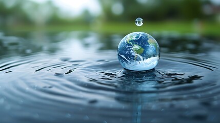 World Water Day Concept. Every Drop Matters. environment day, and global warming concept.