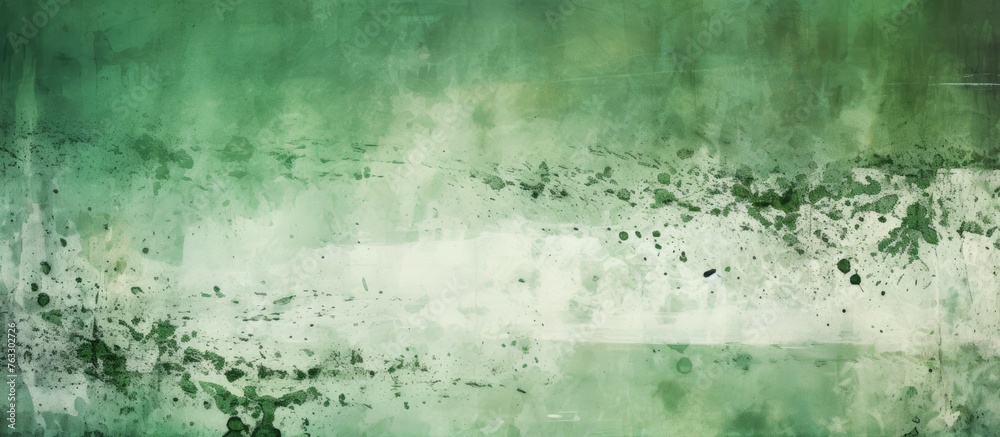 Poster A grunge texture background with green and white shades representing a natural landscape. The font is bold against the textured pattern, capturing the essence of macro photography and darkness