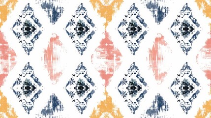 Traditional ethnic geometric ikat seamless pattern for background, carpet, wallpaper, clothing, wrapping, batik, fabric, modern illustration, and embroidery.