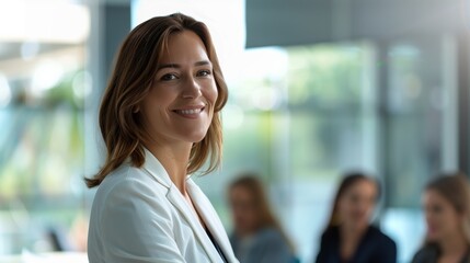 Obraz premium Business woman in a modern office