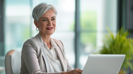 Business woman in a modern office