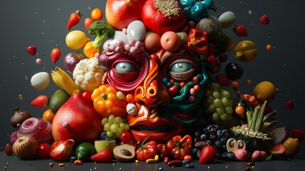 Obraz na płótnie Canvas Abstract Food Theme