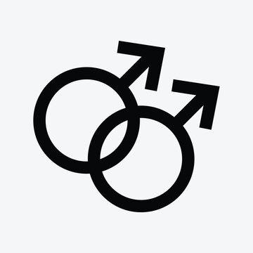 Gender icon vector design. Male, female sign of gender equality icon vector. Gender symbols icon. Simple element illustration. EPS file 225.