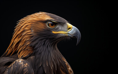 Naklejka premium Close-up of the golden eagle. Aquila Chrysaetos.