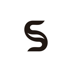 letter s curves motion abstract unique logo vector