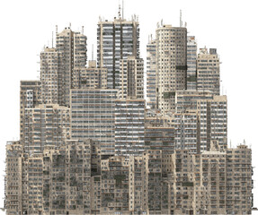 favela building block hq arch viz cutout city buildings - 763307954