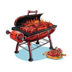 BBQ Grill Clipart isolated on white background