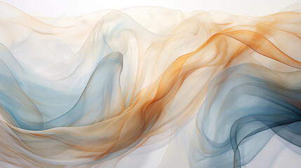 Soft Flowing Lines in Sheer Layering Abstraction Background Ai Generative