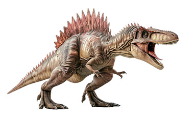 The Mighty Spinosaurus Rules the Waters, White Background, Generative AI. Transparent PNG