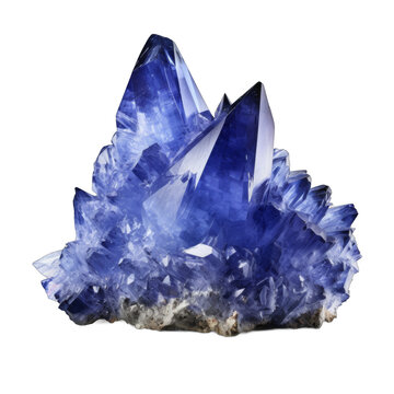 Benitoite isolated on transparent background