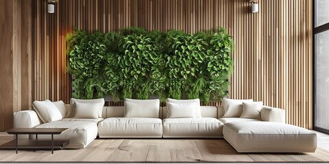 Green wall in living room