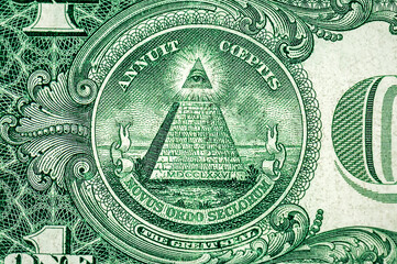Pyramid on One Dollar Bill texture