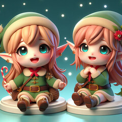 3D animation elf cartoon Illustration wallpaper