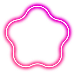 Glowing Gradient Neon Geometric Shape