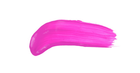 pink brush watercolor painting isolated on transparent background. watercolor png.