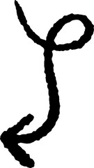 Grunge arrows set. Handmade