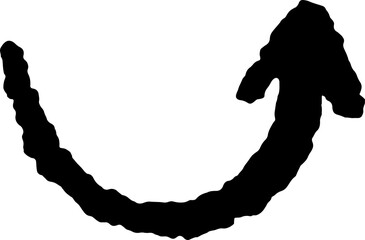 Grunge arrows set. Handmade