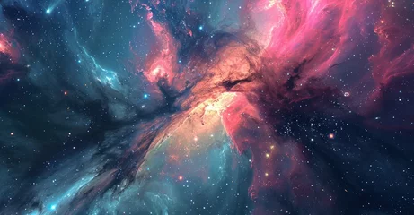 Fototapeten colourful nebula galaxy star universe abstract. © Eyepain