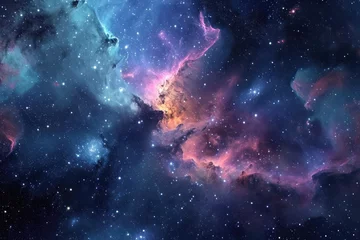 Foto op Canvas colourful nebula galaxy star universe abstract. © Eyepain