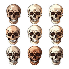 Skulls Clipart clipart isolated on white background